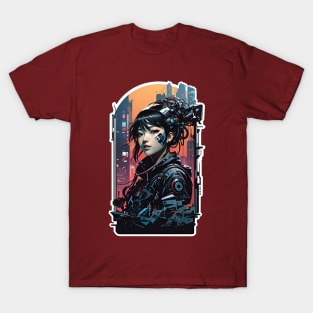 City Cyberpunk Girl T-Shirt